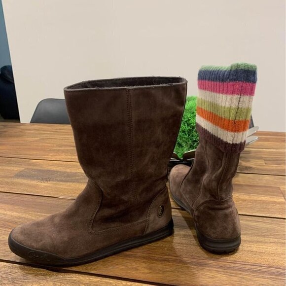 🤎coach leather/wool boots. 2 ways to wear! Size 7. New condition. Brown. - Picture 2 of 10
